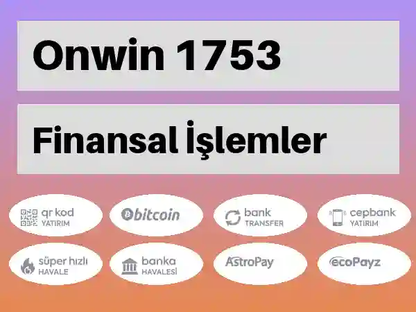 Onwin Mobil Para yatırma ve çekme 1753